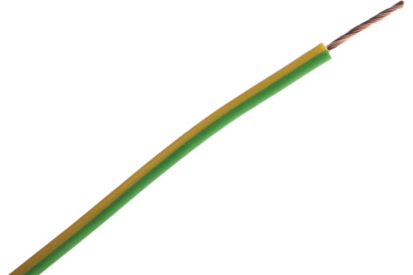 Product image for Green/yellow tri-rated cable 0.75mm 100m