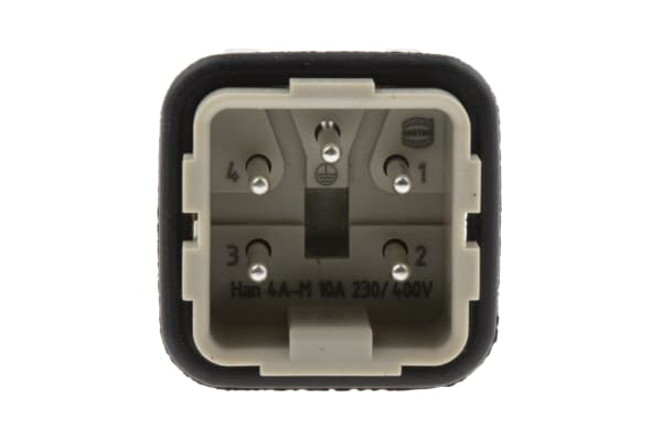 Product image for Han(R) A 4P+E pin insert,10A 230/400V