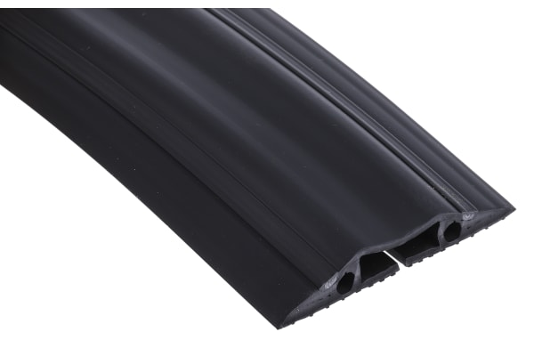 Product image for RS PRO Cable Cover, 30mm (Inside dia.), 83 mm x 1.8m, Black