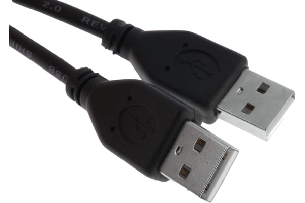Product image for 1mtr USB 2.0 A M - A M Cable - Black
