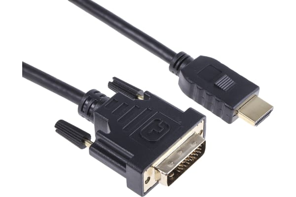 Product image for 3mtr DVI-D M - HDMI M Cable - Black