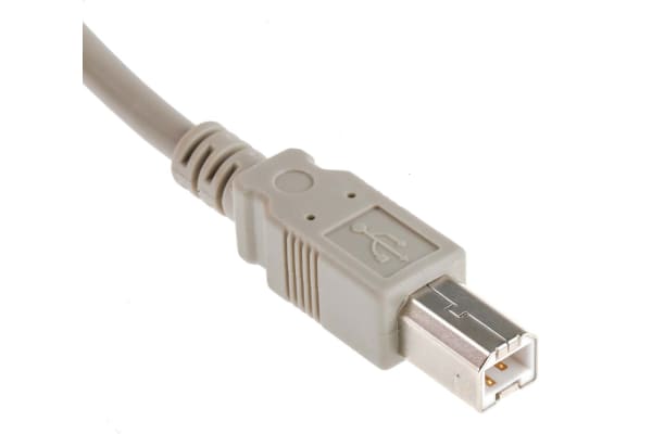 Product image for 1mtr USB 2.0 A M - B M Cable - Beige