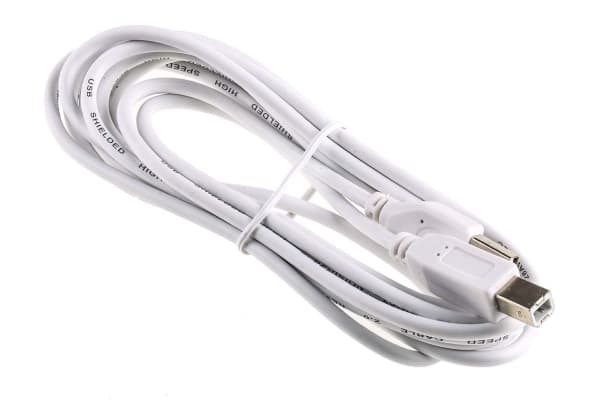 Product image for 3mtr USB 2.0 A M - B M Cable - White