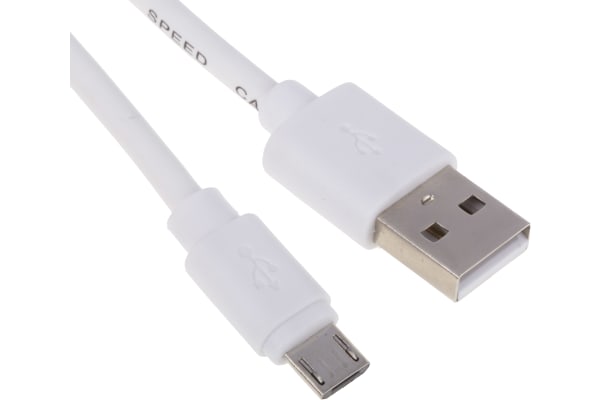 Product image for 1mtr USB 2.0 A M  - Micro B M Cable - Wh