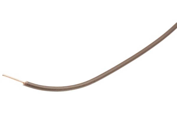 Product image for RS PRO Brown Harsh Environment Wire, 1/0.8 mm, 100m