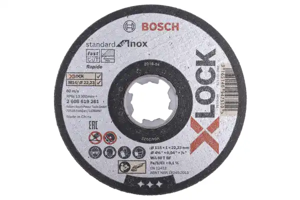 Product image for X-LOCK INOX 115X1MM STRAIGHT CUTTING