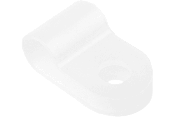 Product image for Natural Nylon P-clip, 5mm Bundle Dia