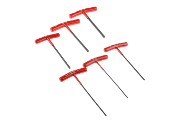 Product image for T HANDLED METRIC HEX SET 6 PCE 2-6MM WAL