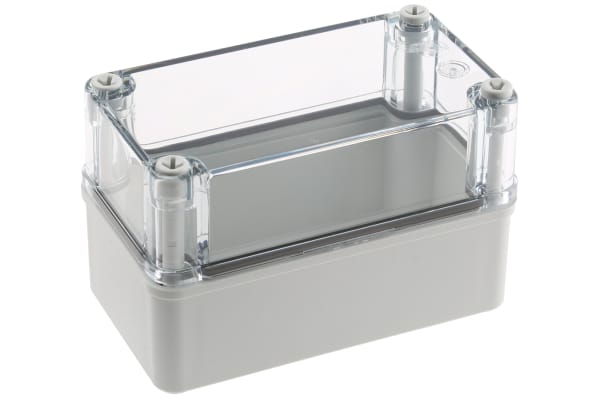 Product image for IP67 box w/transparent lid,140x85x80mm