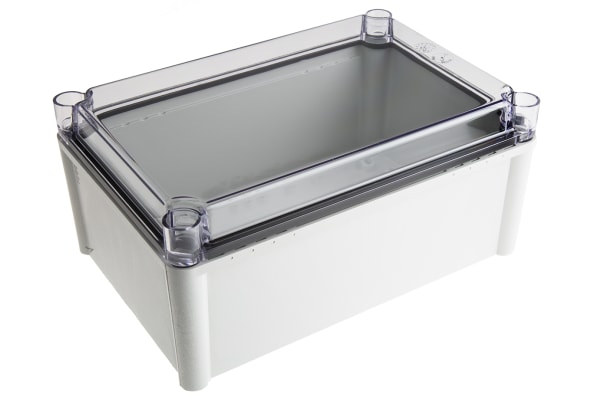 Product image for IP67 box transparent lid,nom.280x190x130