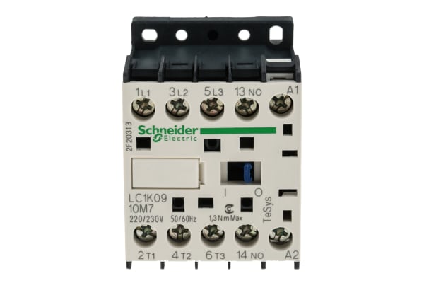 Product image for CONTACTOR-3NO 9A AC3 POLES