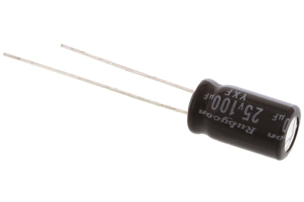 Product image for YXF AL ELECTRO CAP,100UF 25V 105DEG C