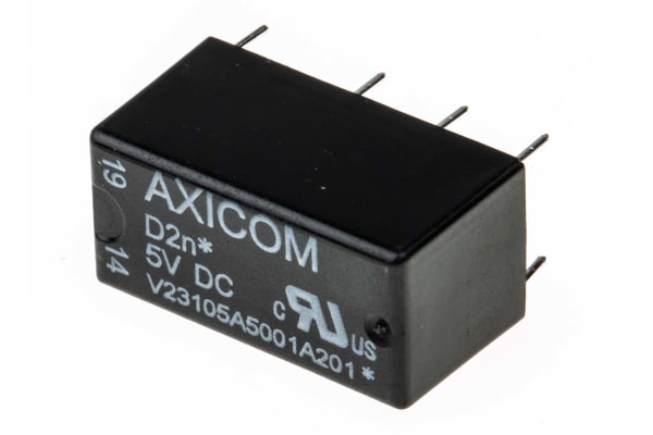 Product image for DPDT submin relay,3A 5Vdc coil 150mW