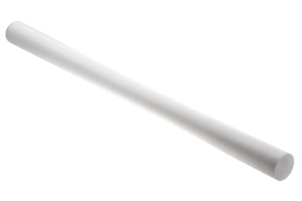 Product image for PTFE plastic rod stock,500mm L 40mm dia