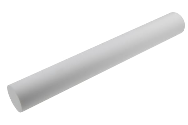 Product image for PTFE plastic rod stock,500mm L 65mm dia