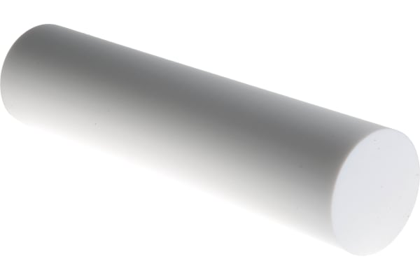 Product image for PTFE plastic rod stock,300mm L 70mm dia