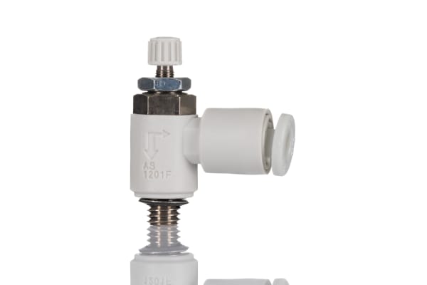 Product image for PNEUMATIC ELBOW FLOW REGULATOR,M5X4MM