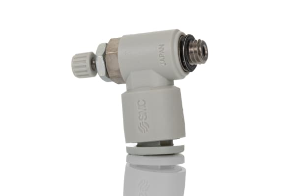 Product image for SMC AS Series Flow Regulator, M5 x 0.8 Male Inlet Port x M5 x 0.8 Male Outlet Port x 6mm Tube Outlet Port