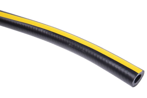 Product image for Flexi airhose,Blk/yel strip 30m L 6mm ID