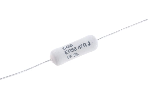Product image for ER58 silicone wirewound resistor,47R 6W