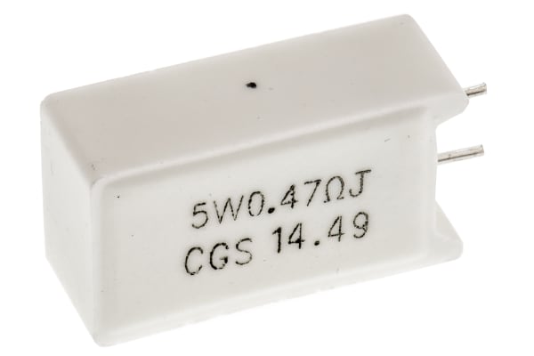 Product image for CERAMIC WIRE ELEMENT RESISTOR,R47 5W