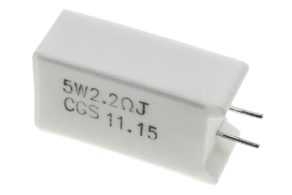 Product image for Ceramic wire element resistor,2R2 5W