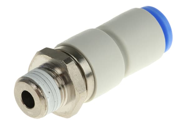 Product image for 360 DEG ROTARY STRAIGHT ADAPTOR,R1/8X6MM