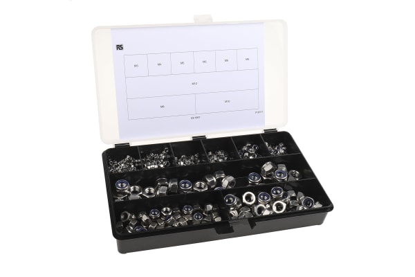 Product image for A4 s/steel metric self locking nut kit