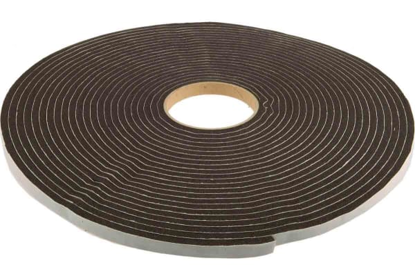 Product image for Blk PVC foam sealing strip,15m L x12mm W