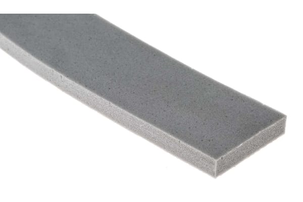 Product image for Grey PVC foam sealing strip,15m Lx25mm W