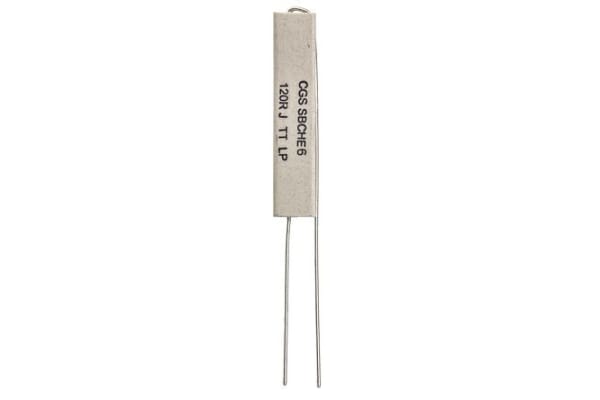 Product image for CERAMIC BODY WIREWOUND RESISTOR,120R 7W