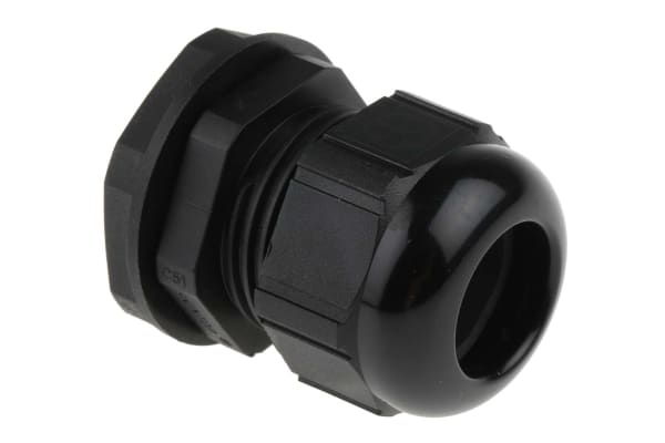 Product image for Cable gland, nylon, black, PG21, IP68