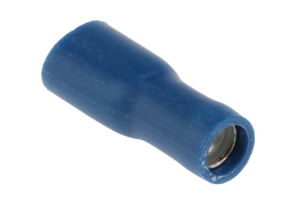 Product image for Blue crimp shrouded receptacle 4.8/0.8mm