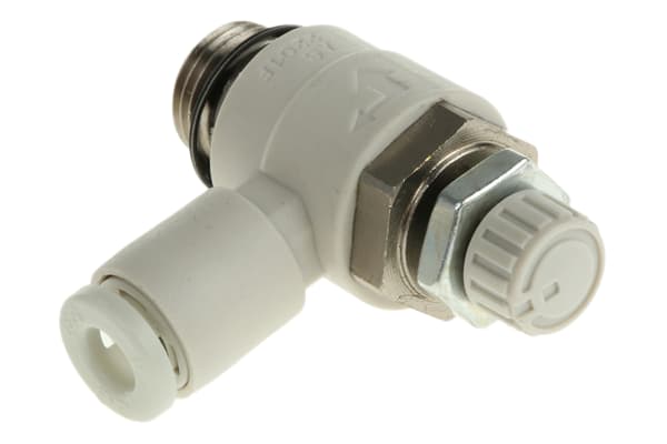 Product image for Pneumatic elbow flow regulator,1/8inx4mm