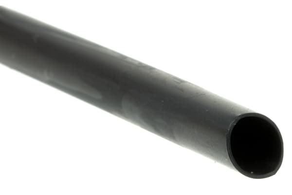 Product image for Black flameretardant tube,6.4mm bore,LSF