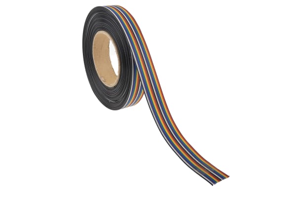 Product image for 20 way 7/0.15 PVC ribbon cable,10m