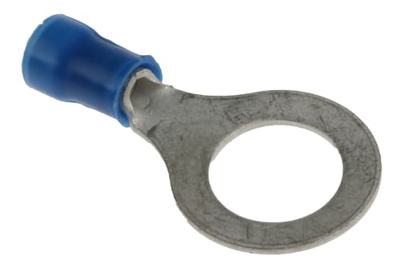Product image for Ring terminal, PLASTI-GRIP, blue, M10