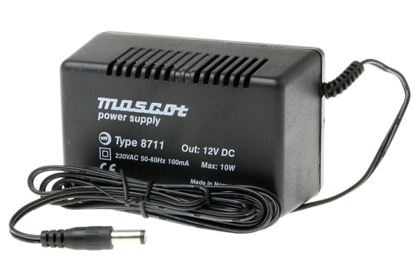 Product image for MAINS ADAPTER,PLUG-IN,ACDC,833MA,12VDC