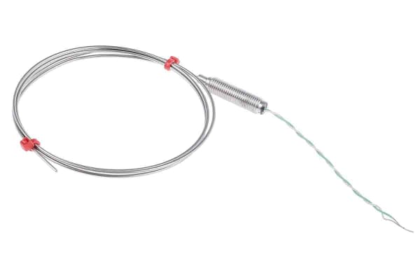 Product image for K s/steel sheath thermocouple,1.5mmx1.0m