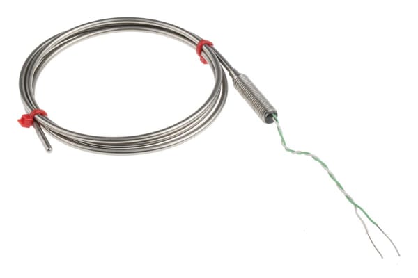 Product image for K s/steel sheath thermocouple,3mmx1m