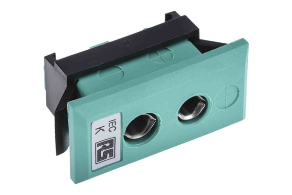 Product image for Type K Green panel mount socket