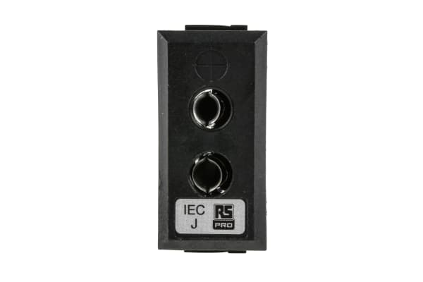 Product image for Type J Black panel mount socket