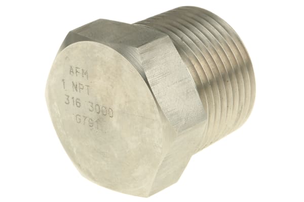 Product image for S/STEEL HEX PLUG NPT THREAD,1IN