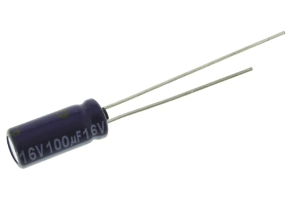 Product image for M RADIAL AL ELECT CAP,100UF 16V 85DEG C