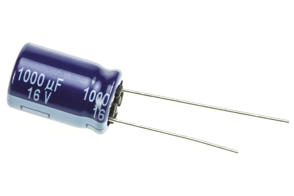 Product image for M radial Al elect cap,1000uF 16V 85degC