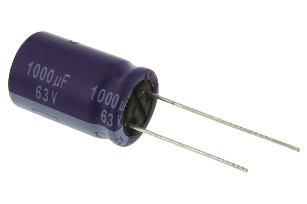 Product image for M radial Al elect cap,1000uF 63V 85deg C