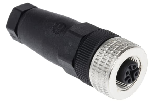 Product image for Hirschmann Screw Connector, 4 Contacts, Cable Mount M12, IP67