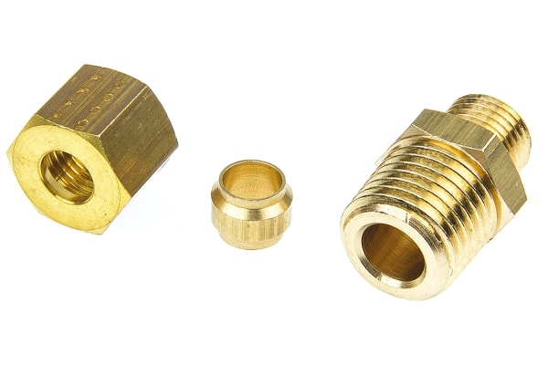 Product image for MALE STUD COUPLING,1/4IN BSPTMX6MM COMP