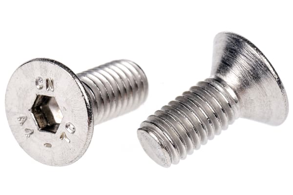 Product image for A4s/steel hex skt csk head screw,M5x12mm