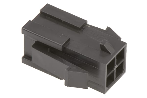 Product image for 4 way dual row panel mount plug,5A 3mm